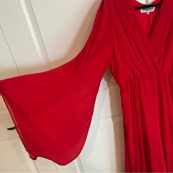 Meghan LA Lilypad Red Maxi Dress - Picture 8 of 11